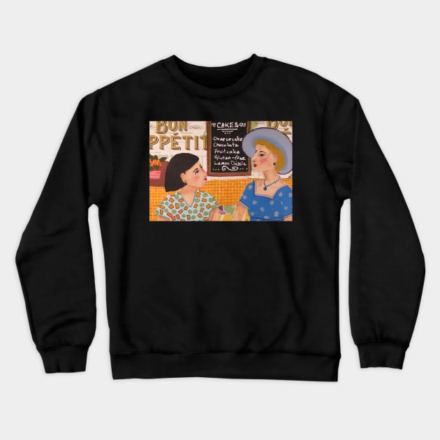 bon appetit ladies Crewneck Sweatshirt by janestallwood